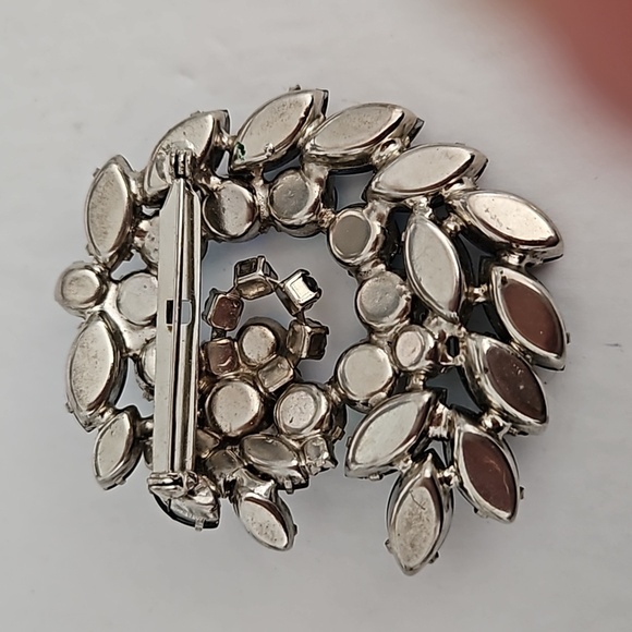 Vintage Large Aurora Borealis Navy Brooch - Picture 7 of 7